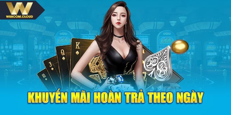 Trình tự thao tác để nhận khuyến mãi hoàn trả W88